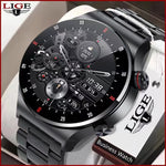 LIGE ECG+PPG Bluetooth Call Smart Watch Men 2022 Sports Bracelet NFC Waterproof Custom Watch Face Men SmartWatch For IOS Android