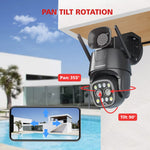 IP Camera Wifi/4G Sim Card PTZ HD 4MP 8MP Dual Lens 2.8mm-8mm Outdoor AI Human Tracking Color Night Vision Audio Security Camera