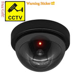 Creative Black Plastic Dome CCTV Dummy Camera Flashing Led Fake Camera Power Via AA Battery Surveillance Security System