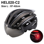 NEWBOLER Cycling Helmet Man Women LED Light Helmet Road Mountain Bike Helmet Lens For Riding Bicycle Sports Skateboard Scooter