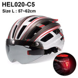 NEWBOLER Cycling Helmet Man Women LED Light Helmet Road Mountain Bike Helmet Lens For Riding Bicycle Sports Skateboard Scooter