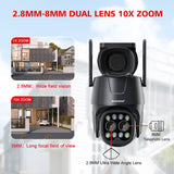 IP Camera Wifi/4G Sim Card PTZ HD 4MP 8MP Dual Lens 2.8mm-8mm Outdoor AI Human Tracking Color Night Vision Audio Security Camera