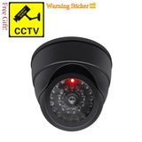 Creative Black Plastic Dome CCTV Dummy Camera Flashing Led Fake Camera Power Via AA Battery Surveillance Security System