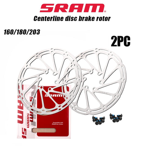 SRAM Bike Brake Rotor Centerline 160mm 180mm 203mm Stainless Steel Hydraulic Brake Disc for MTB Road Bike Electric Scooter Parts