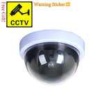 Creative Black Plastic Dome CCTV Dummy Camera Flashing Led Fake Camera Power Via AA Battery Surveillance Security System