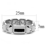 Men Stainless Steel Synthetic Crystal Rings TK3281 - shop.livefree.co.uk