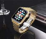 Stainless Steel Apple Watch Gold iWatch Band - shop.livefree.co.uk