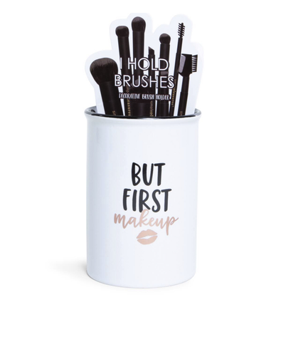 Makeup Brush Organizer But First Makeup - shop.livefree.co.uk