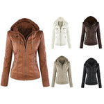 Autumn/Winter Faux Leather Jacket Women Casual Basic Coats Plus Size  Ladies Basic pu Jackets Waterproof Windproof Coats Female