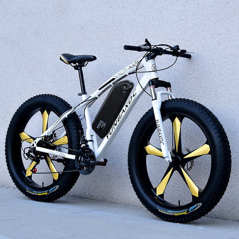 26inch snow electric mountain bicycle 48V lithium battery 1000w motor fat ebike 4.0 tires  high speed brushless electric bike - shop.livefree.co.uk