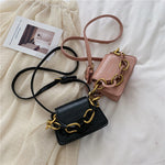 Stone Pattern PU Leather Crossbody Bags For Women Thick Chain Design Shoulder Messenger Bag Lady Mini Tote Lipstick Handbags - shop.livefree.co.uk
