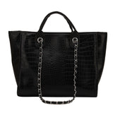 Designer woman fashion Crocodile leather letters Designer Handbags Luxury quality Lady Shoulder Crossbody Bags BIG Messenger Bag - shop.livefree.co.uk