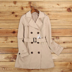 Spring and Autumn new long section of female trench coat retro classic double-breasted trench coat jaket lapel plus size