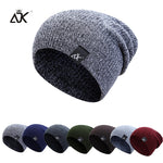 Mixed Color Baggy Beanies For Men Winter Cap Women's Outdoor Bonnet Skiing Hat Female Soft Acrylic Slouchy Knitted Hat For Boys - shop.livefree.co.uk