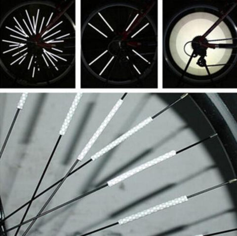 12Pcs Bicycle Wheel Rim Light Bike Reflective Strip - shop.livefree.co.uk