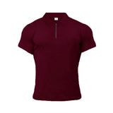 Muscleguys Man Fashion Polo Shirt Casual Fashion Plain Color Short Sleeve High Quality Slim Polo Shirt Men Fitness Polo homme - shop.livefree.co.uk