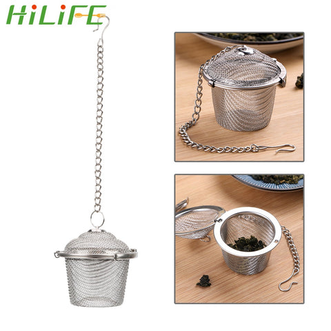 HILIFE Reusable Stainless Steel Teakettle Locking Tea Filter Seasoning Ball Multifunction Mesh Herbal Ball Tea Spice Strainer - shop.livefree.co.uk