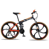 Wolf's Fang Folding Mountain bike with  21 speed & 26" inch Wheels - shop.livefree.co.uk