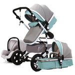 Normal ship! 3 in 1 baby strollers and sleeping basket newborn 2 in 1 baby stroller pram one parcel with car seat - shop.livefree.co.uk