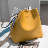 longmiao Designer Bucket Handbag Hit Color Purses and Handbags Hasp Composite Shoulder Bags for Women Small Messenger Bag - shop.livefree.co.uk