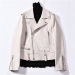 Spring Genuine Leather Jacket Women - shop.livefree.co.uk