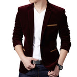 Brand Mens Corduroy Blazers Autumn Spring Fashion Male Slim Fat Casual Suit Jacket Men Blazer Masculino Clothing Vetement Homme - shop.livefree.co.uk