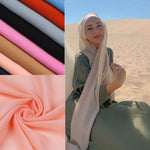67colors Elegant Modest Women Bubble Chiffon Solid Oversizes Muslim Head Scarf Ladies Shawl and Wrap Female Foulard Hijab Stoles