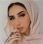 Luxury gold Chiffon Head Scarf solid Soft Long Muslim Scarves For Women Hijab musulman femme Shawl and Wrap foulard islamique