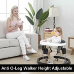 Baby Walkers With Wheel Baby Walk Learning Foldable Multifunction Anti-Roll Anti O-Leg Walker Height Adjustable Seat Chair