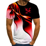 Fashion summer t-shirt men&#39;s 2021 3D Eagle print men&#39;s T-shirt breathable street style stitching print t-shirt men&#39;s size 6XL