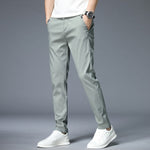 Autumn 2021 New Casual Pants Men Cotton Classic Style Fashion Business Slim Fit Straight Cotton Solid Color Brand Trousers 38