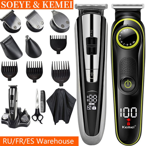 Electric hair clipper multifunctional trimmer for men electric shaver for men's razor Nose trimmer Kemei Hair cutting machine 5