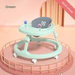 Infant Shining Baby Walker Kids Learning To Walk Multifunction Height Adjustable 6-24M Can Sit and Push with Toy Walker for Baby