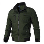 Men's Jacket Solid Color Stand Collar Slim Multi Pockets Jackets Zipper Casual Coat for Autumn Winter Jaket for men Waterproof