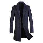 New Fashion Wool Coat Men Long Windbreaker Woolen Overcoat Mens Casual Peacoat Male High Quality Classical Jaket Trench Coats