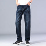 6 Colors Spring Summer Men's Thin Straight-leg Loose Jeans Classic Style  Advanced Stretch Baggy Pants Male Plus Size 40 42 44