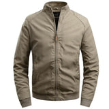 New Plus Cotton Mens Jackets Stand Collar Casual Men's Jacket Solid Color Warm Long Sleeve Autumn Winter Jaket Men
