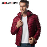 Coat Winter Men Light Duck Down Jaket Turn Collar Coat For Men Hooded Down Coat Zipper Mens Clothing S-6XL 18446-5