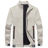 Men Casual Jacket Fashion Zipper Slim Fit Coats Male Trend Man Brand Stand Collar Jakets Autumn Spring Overcoat M-4XL