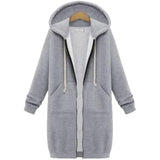 Women Plus Size Winter Jacket Loose Women's Hoodie Zip Up Labuh Muslimah Jaket University Style