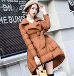 New Winter Jaket Women Fashion A-line Medim long Down Cotton Jacket thick warm Down Jacket Coat