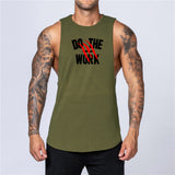 Cotton Workout Gym Tank Top Mens Muscle Sleeveless Sportswear Shirt Stringer Fashion Clothing Bodybuilding Singlets Fitness Vest