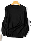2022 Autumn Winter Long Sleeve Striped Pullover Women Sweater Knitted Sweaters O-Neck Tops Korean Pull Femme Jumper Female White
