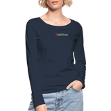 Women's Organic Longsleeve Shirt by Stanley & Stella - navy